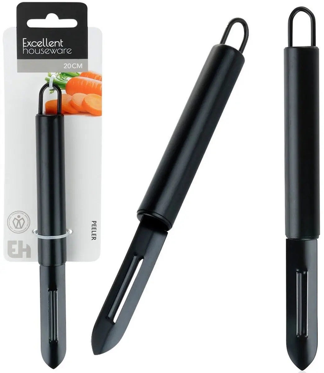 Excellent Houseware Aardappelschilmes 20cm - Zwart