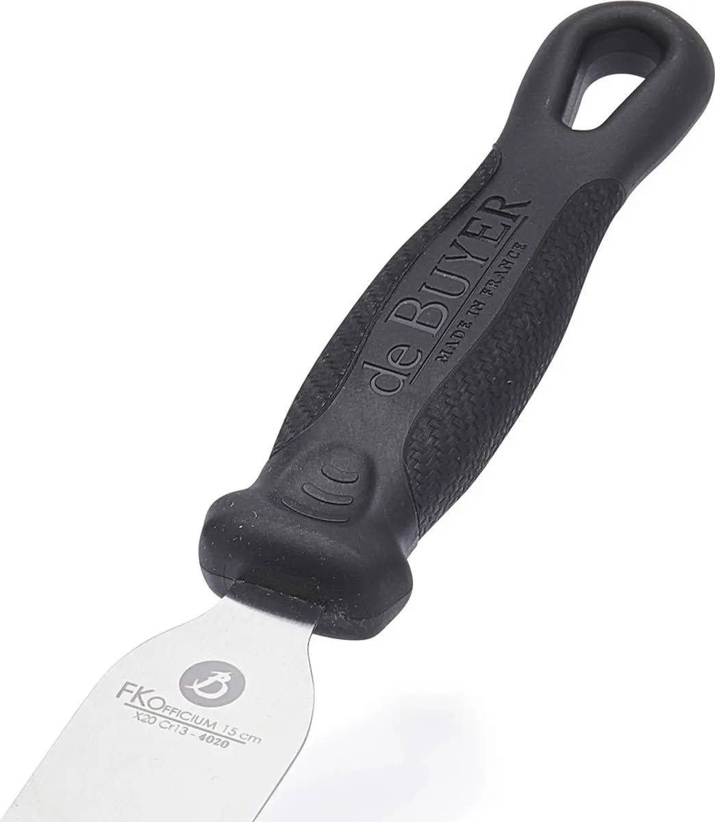 DeBuyer FKOfficium Spatel Recht 15cm - Zwart/RVS