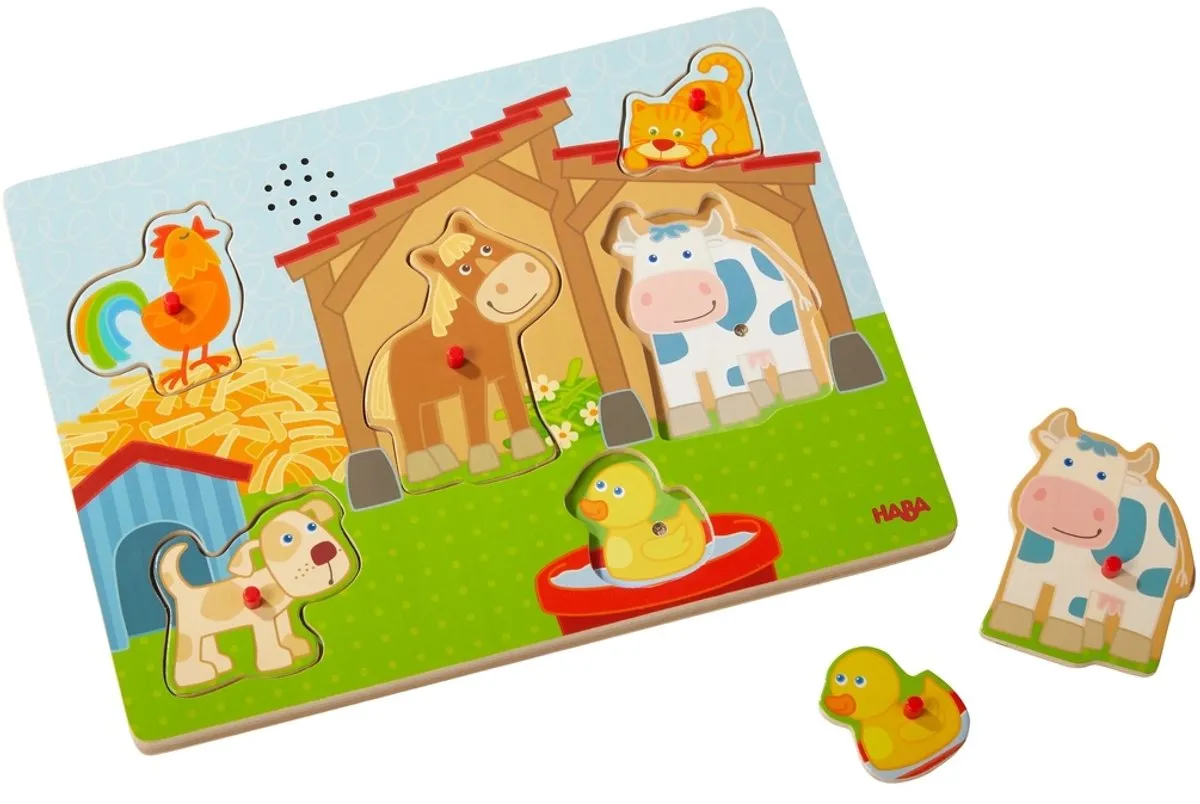 Haba Geluidenpuzzel Op De Boerderij - 10 Stuks