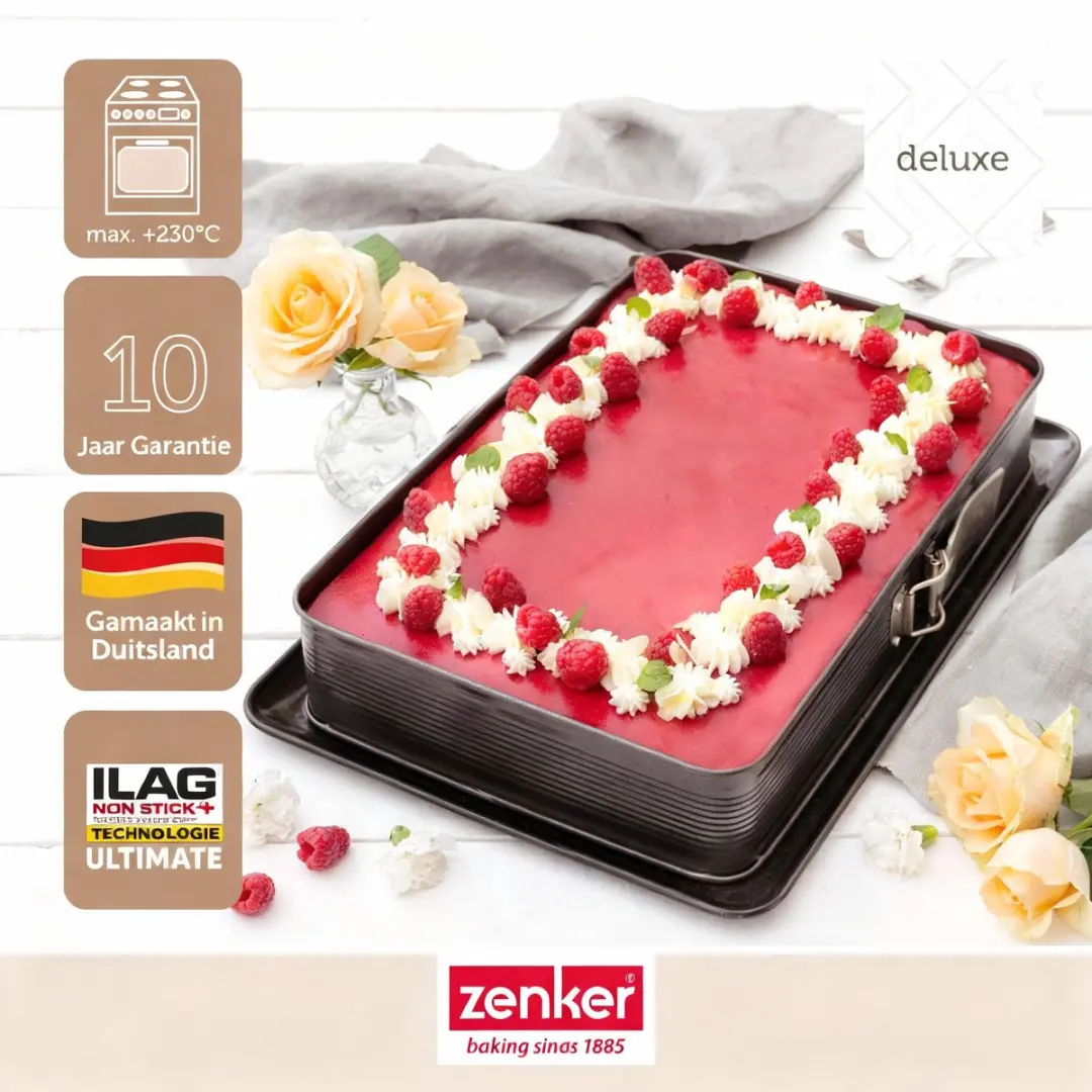 Zenker Deluxe Springvorm 25x38cm - Zwart
