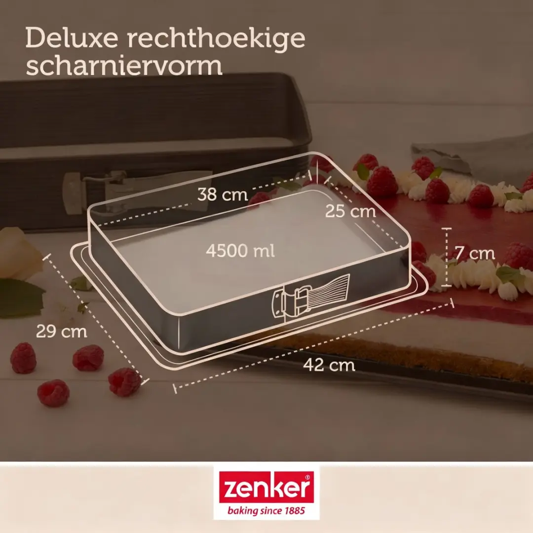 Zenker Deluxe Springvorm 25x38cm - Zwart