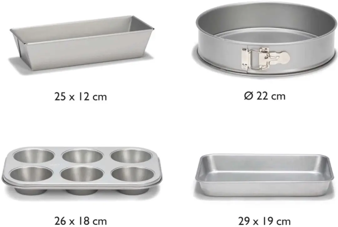 Patisse Bakvormset 37x30cm - 4-delig - Staal