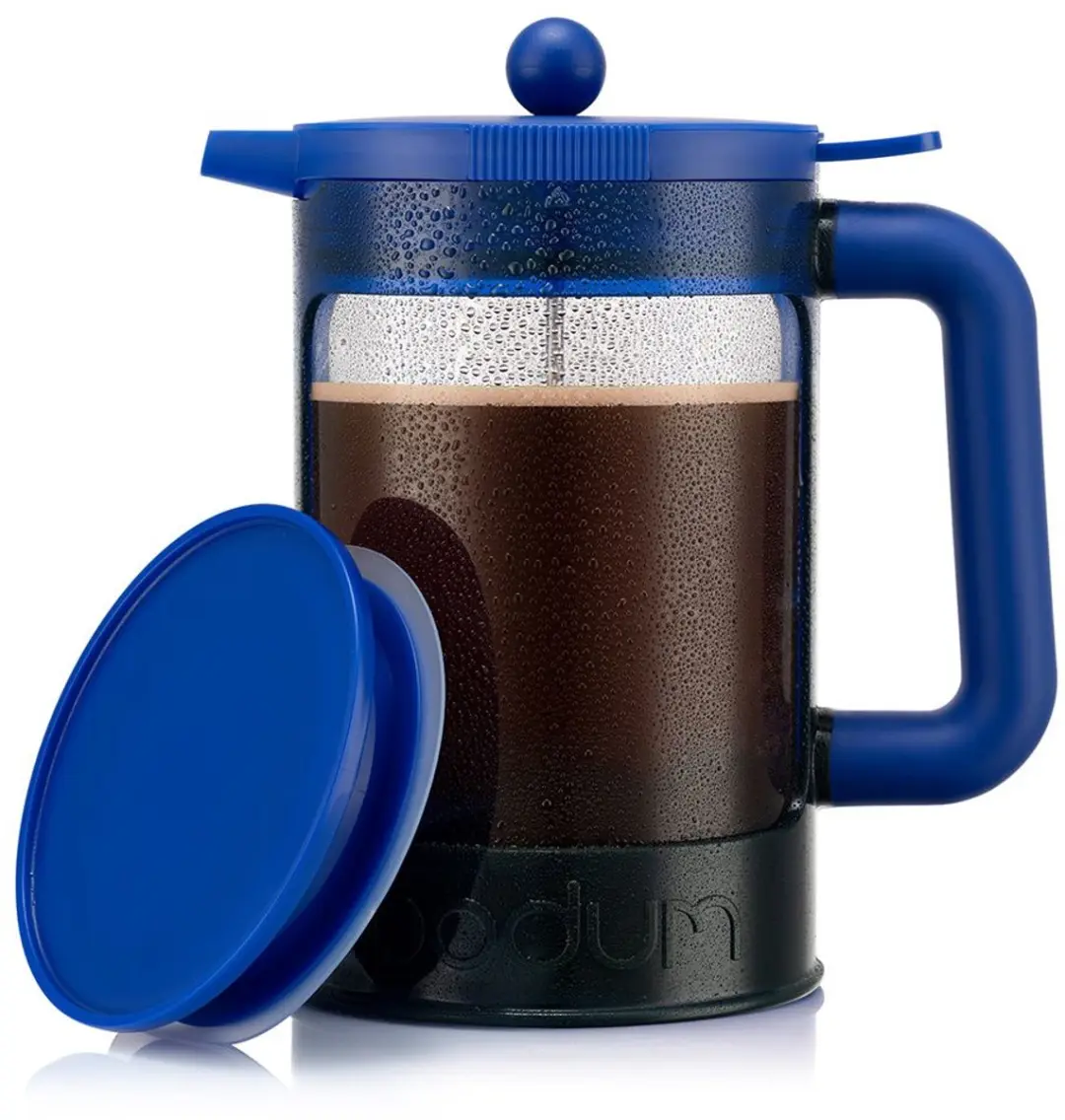 Bodum Bean Set Candy Blue Cafetière IJskoffie - 1,5L - 2 Bekers