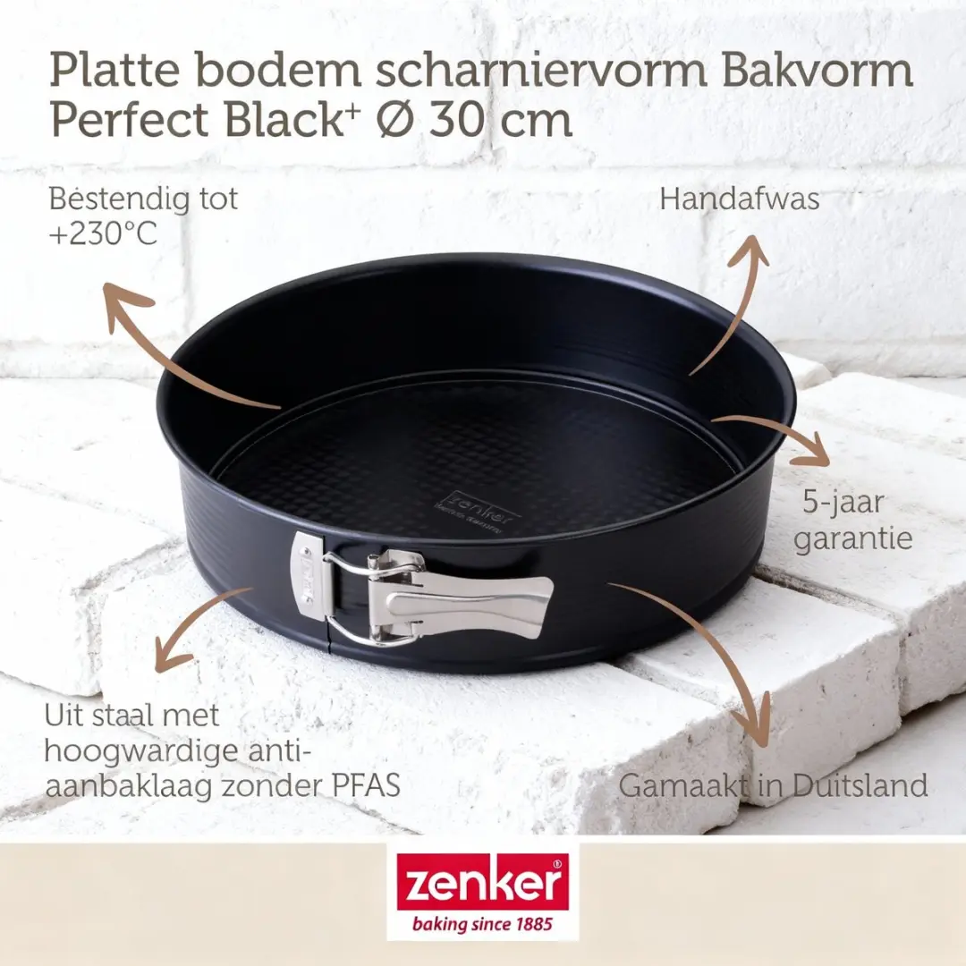 Zenker PerfectBack+ Springvorm 30cm - Zwart