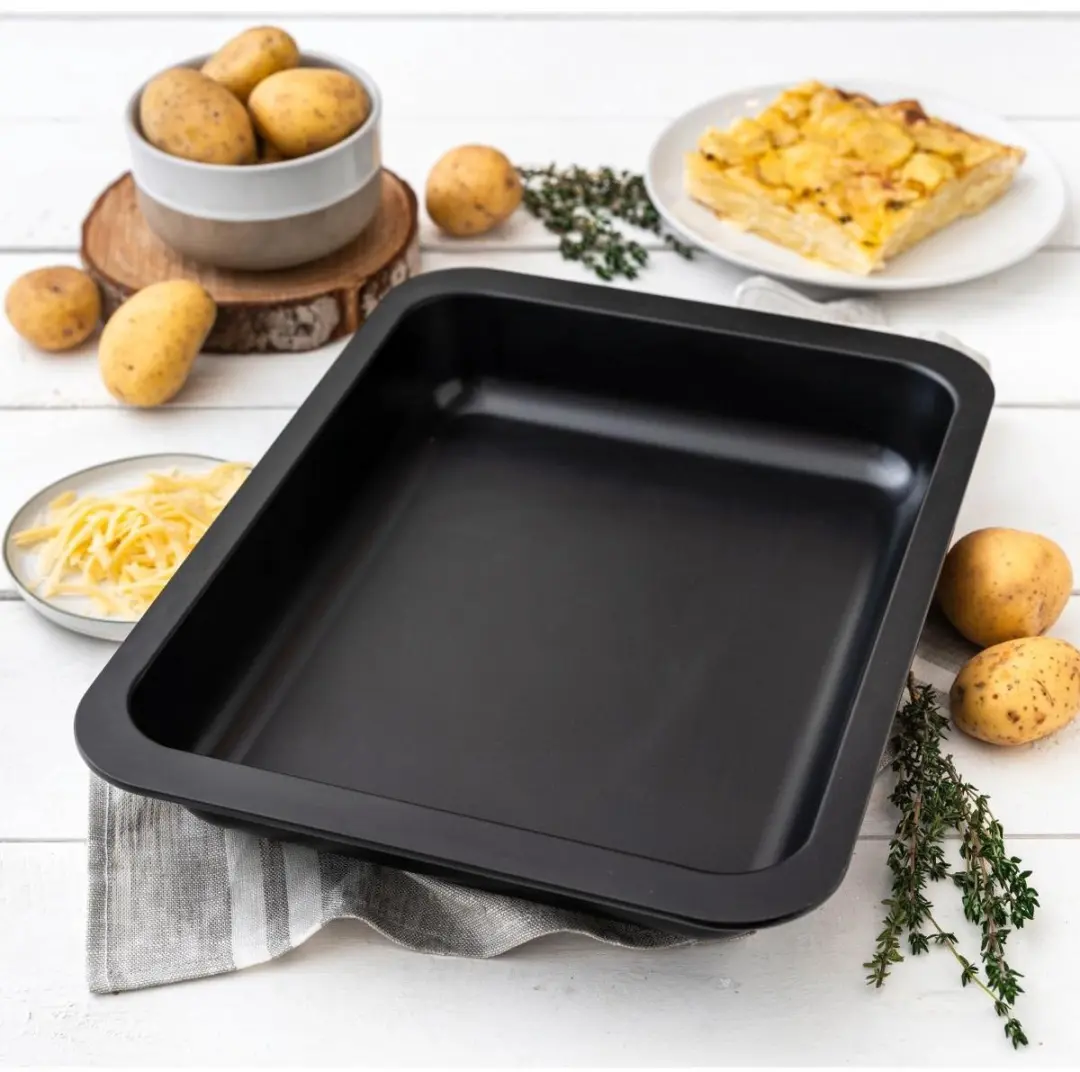 Zenker Special Cooking 9914850 Ovenschaaltjes 2 Stuks - 37x27cm & 28x23cm Zwart