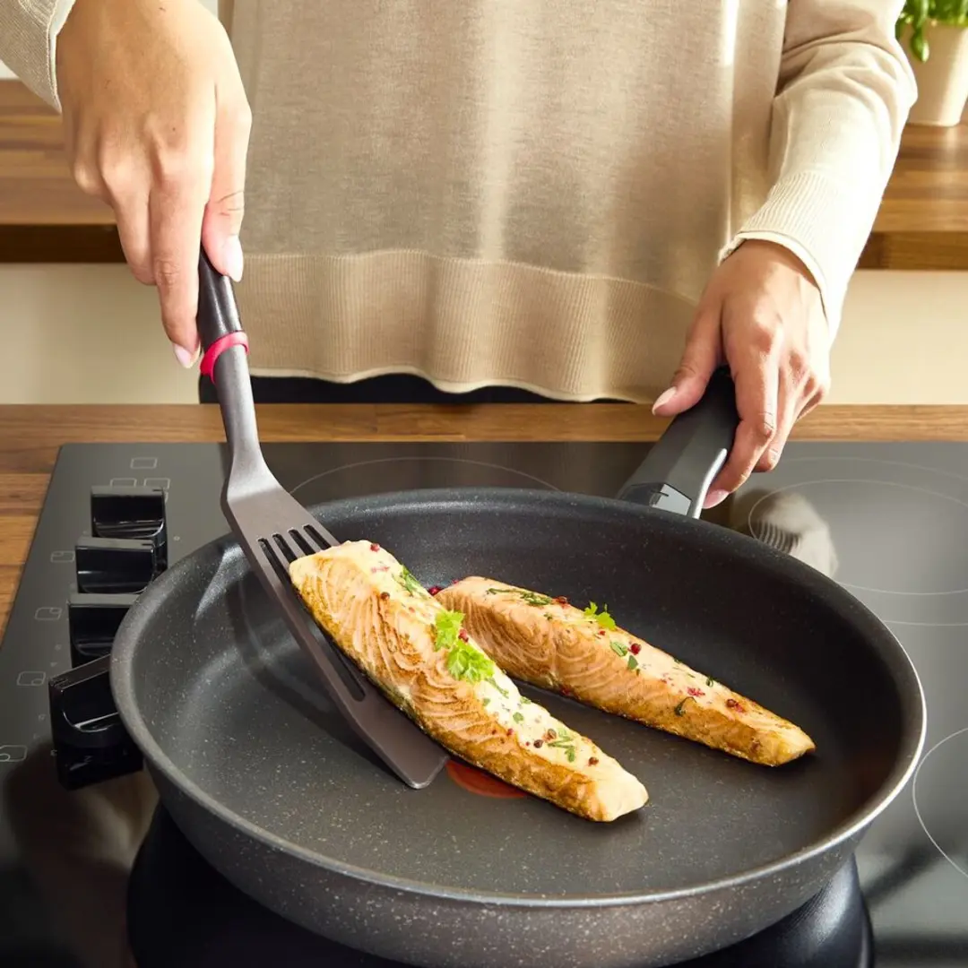 Tefal Ingenio Plus Lange Spatel - Zwart & Rood