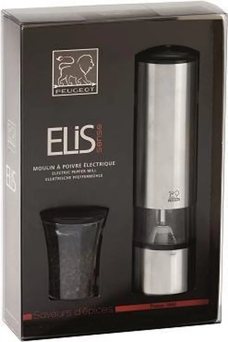 Peugeot Elis Sense U-select Pepermolen 20cm - Rvs - Zilver