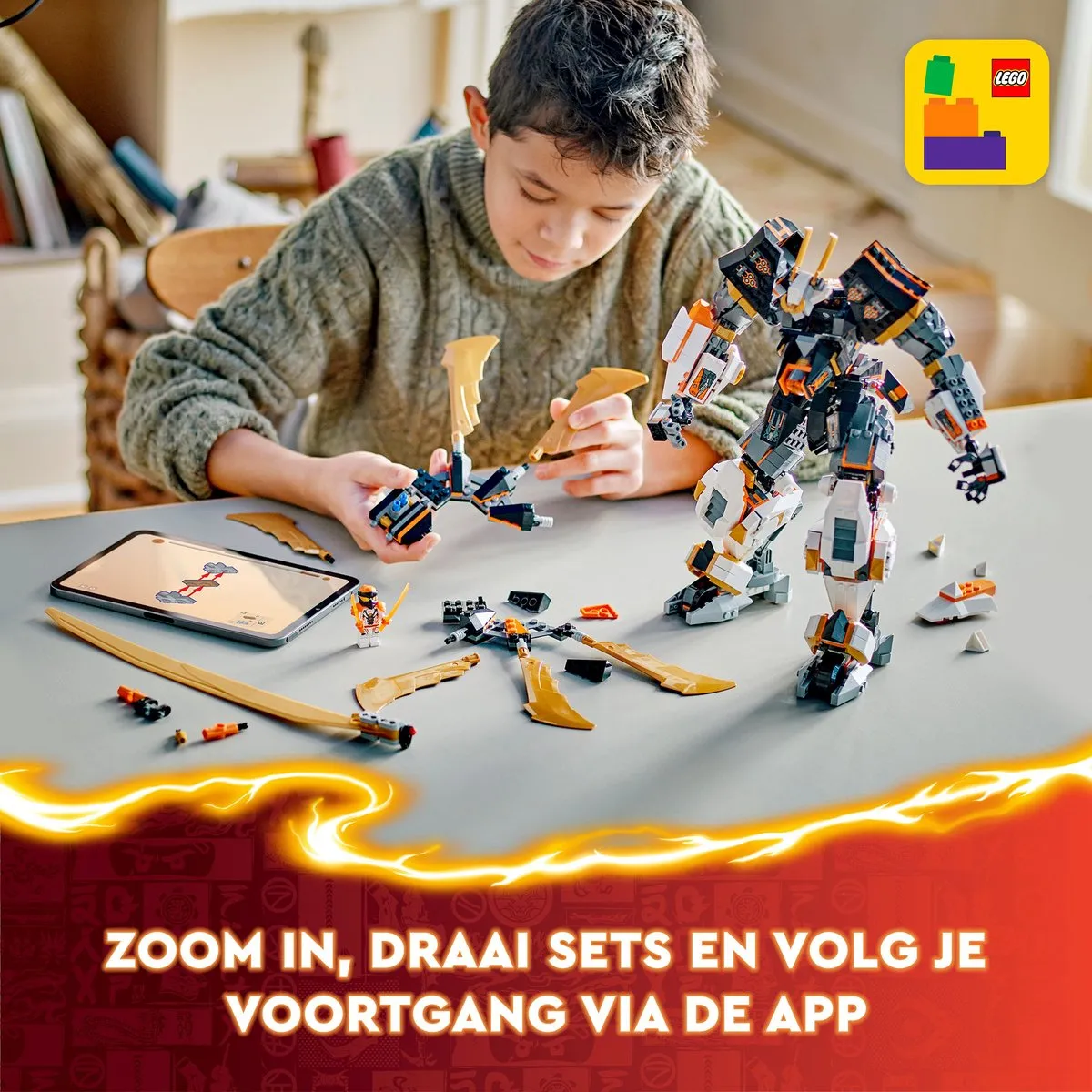 LEGO Ninjago Cole's Reusachtige Drakenmecha 71821 - 1055 Stukken