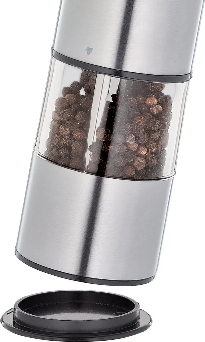Cilio Bergamo Elektrische Zout- en Pepermolen - 6cm - Grijs