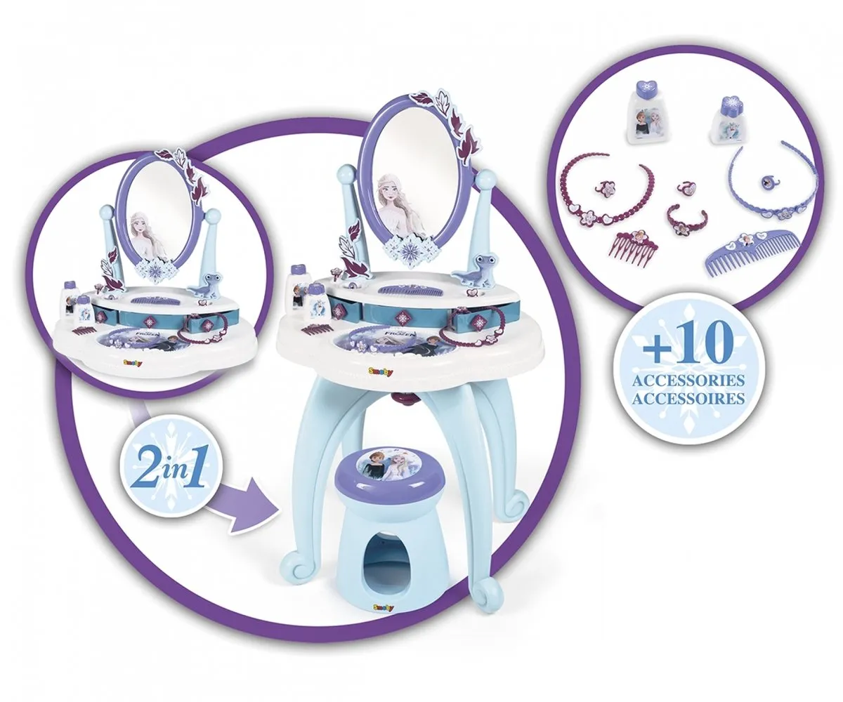 Smoby Frozen 2-in-1 Speelgoedkaptafel