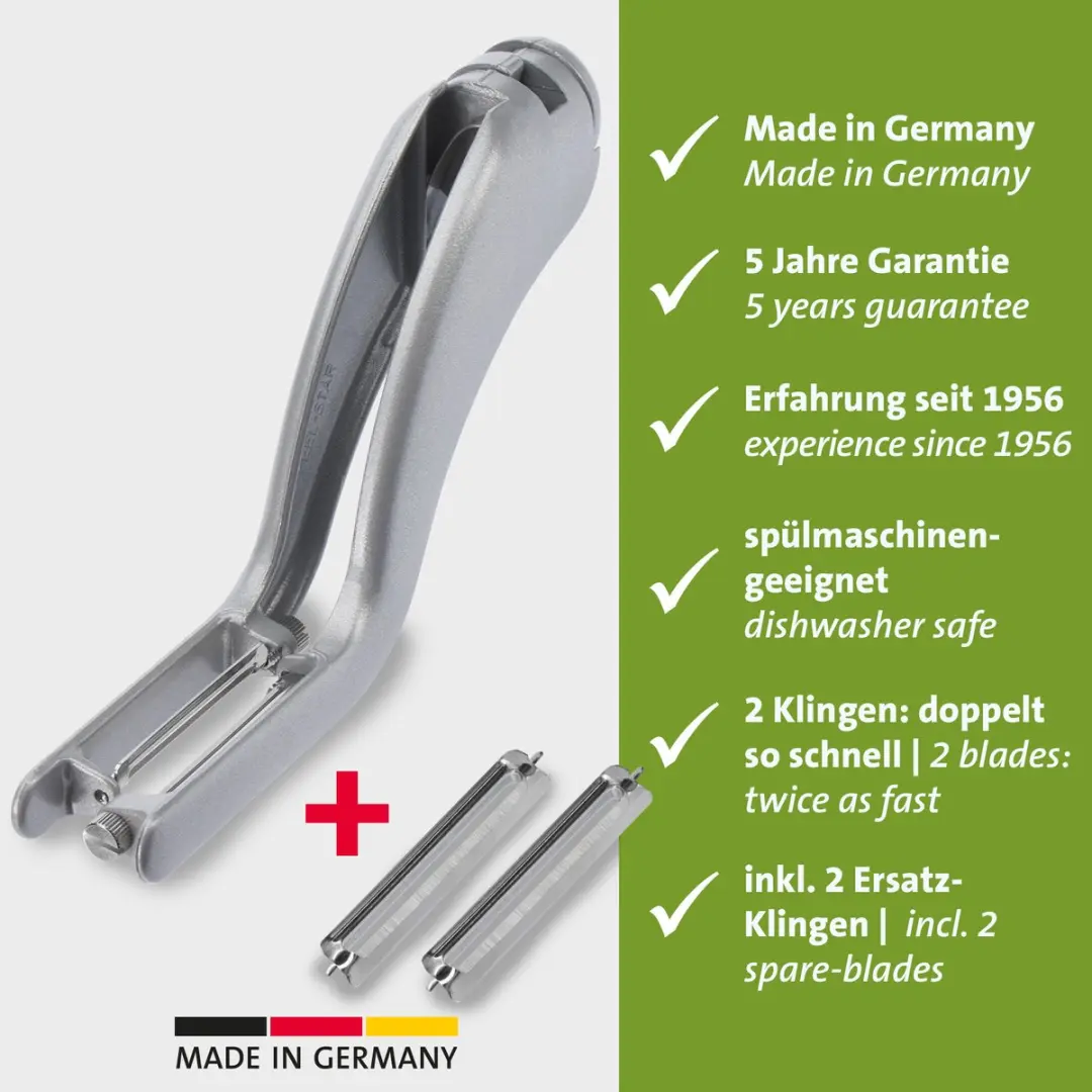 Westmark Peel-Star KS Groente- en Aspergeschiller - 2 Messen - Wit