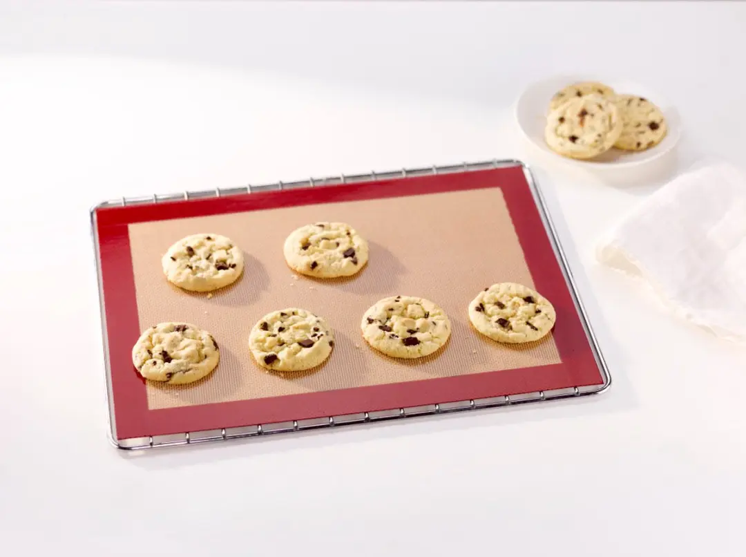Cosy&Trendy Bakmat Rechthoekig 58,5x38,5cm - Beige/Rood