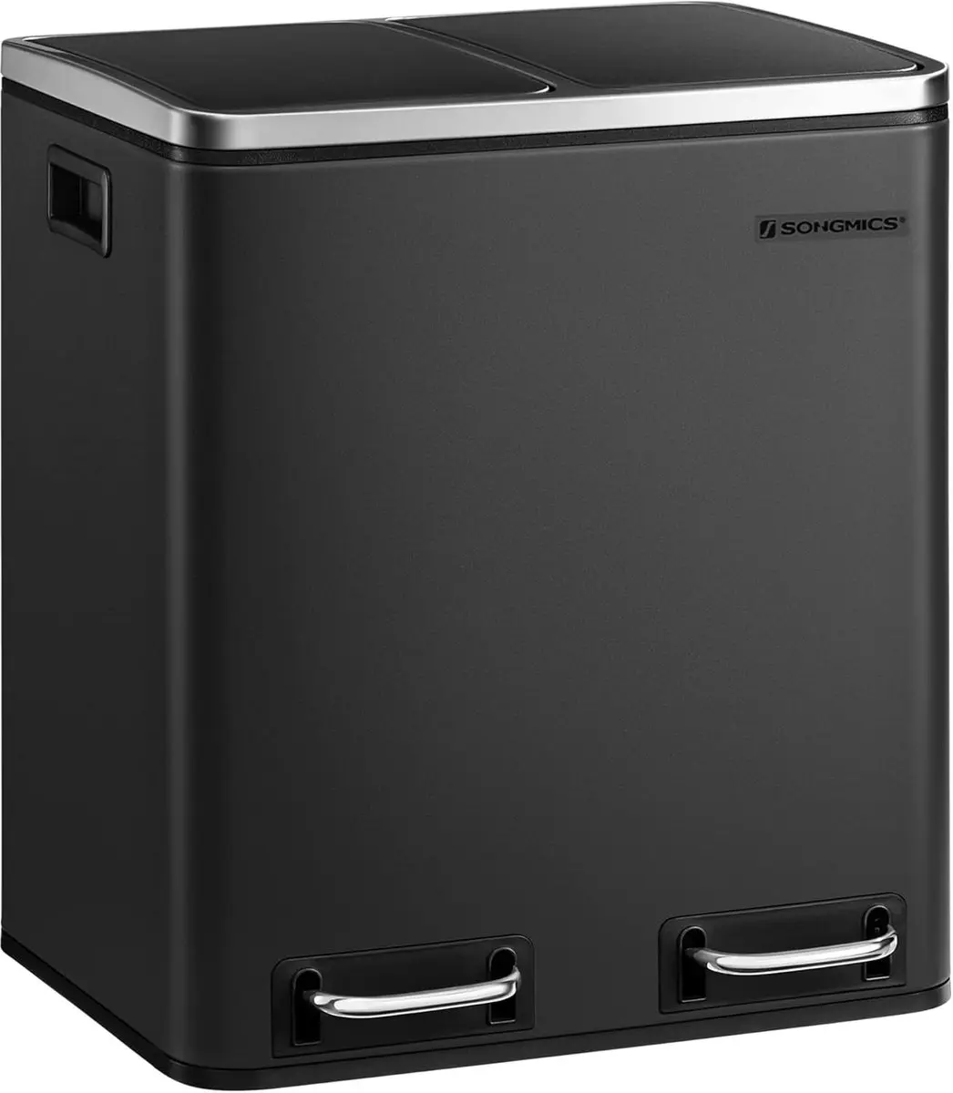 Songmics LTB30BK Afvalemmer 30L