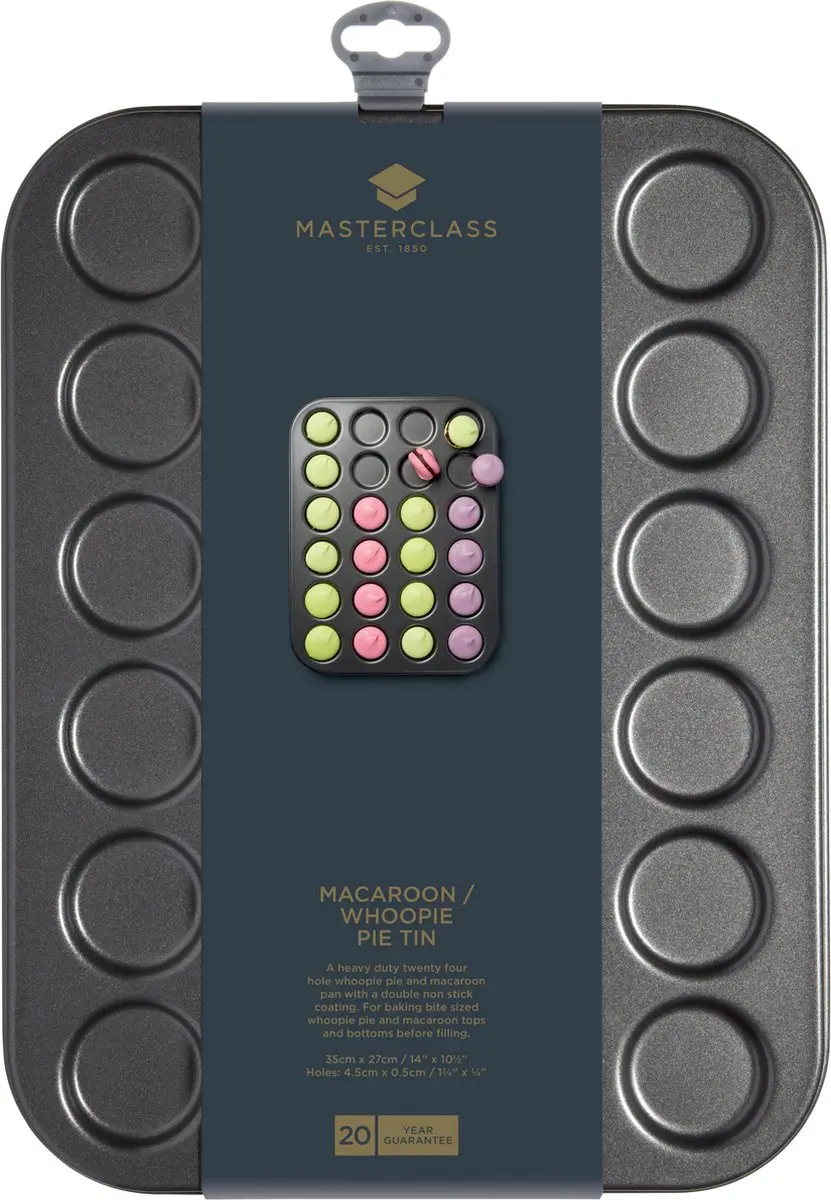 MasterClass Macaronbakvorm 24-gats - 35x27cm - Zwart