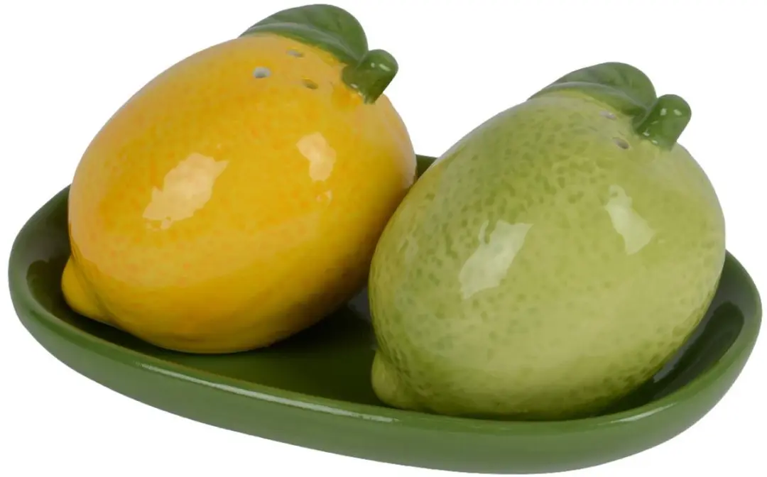 Decoris Peper-en zoutstel Citroen - Groen - 2 Stuks