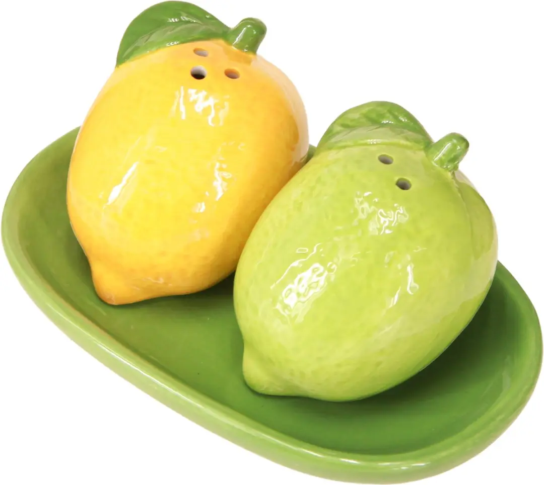 Decoris Peper-en zoutstel Citroen - Groen - 2 Stuks