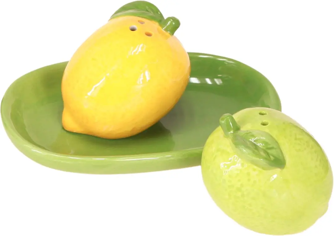 Decoris Peper-en zoutstel Citroen - Groen - 2 Stuks