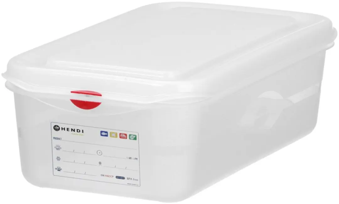 HENDI GN 1/3 Gastronormbak 6L - Transparant