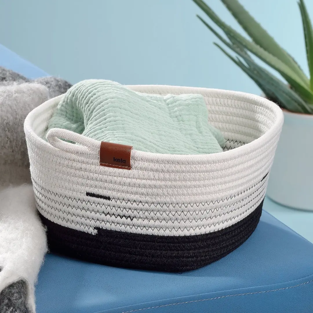 Kela Hedda Wasmand 71L - Ø40cm Wit/Zwart