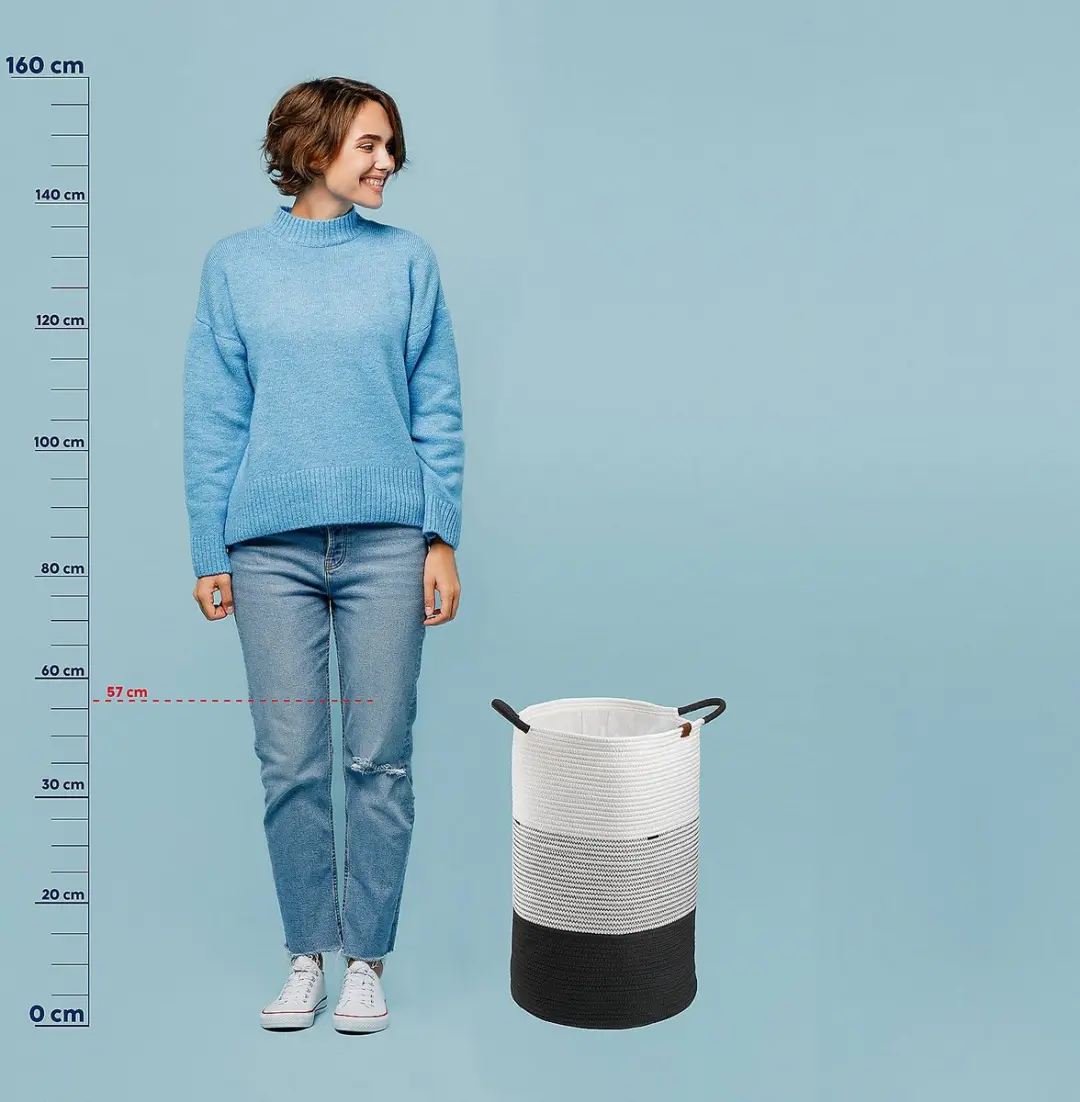 Kela Hedda Wasmand 71L - Ø40cm Wit/Zwart