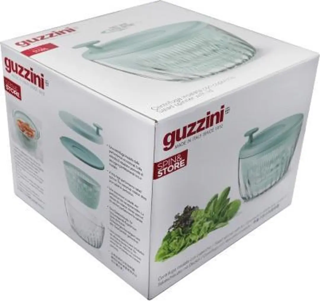 Guzzini My Kitchen Saladecentrifuge Spin & Store 1709 - 26cm - Wit