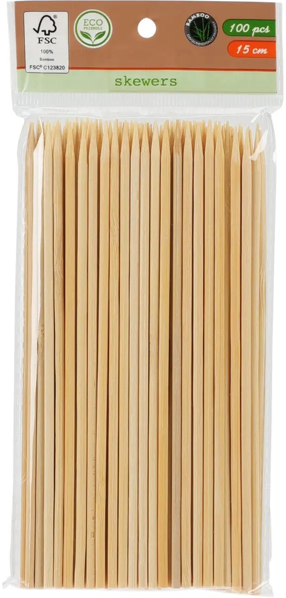 Excellent Houseware Bamboe Satéprikkers 15cm - 200 Stuks