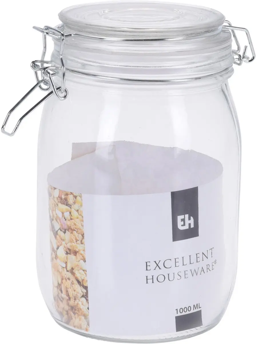 Excellent Houseware Weckpotten Glas 1L - 20 Stuks