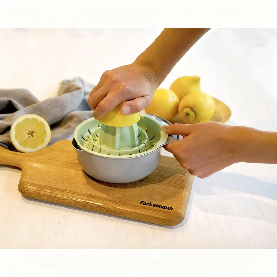 Fackelmann Nature Handmatige Citruspers 14cm - Grijs