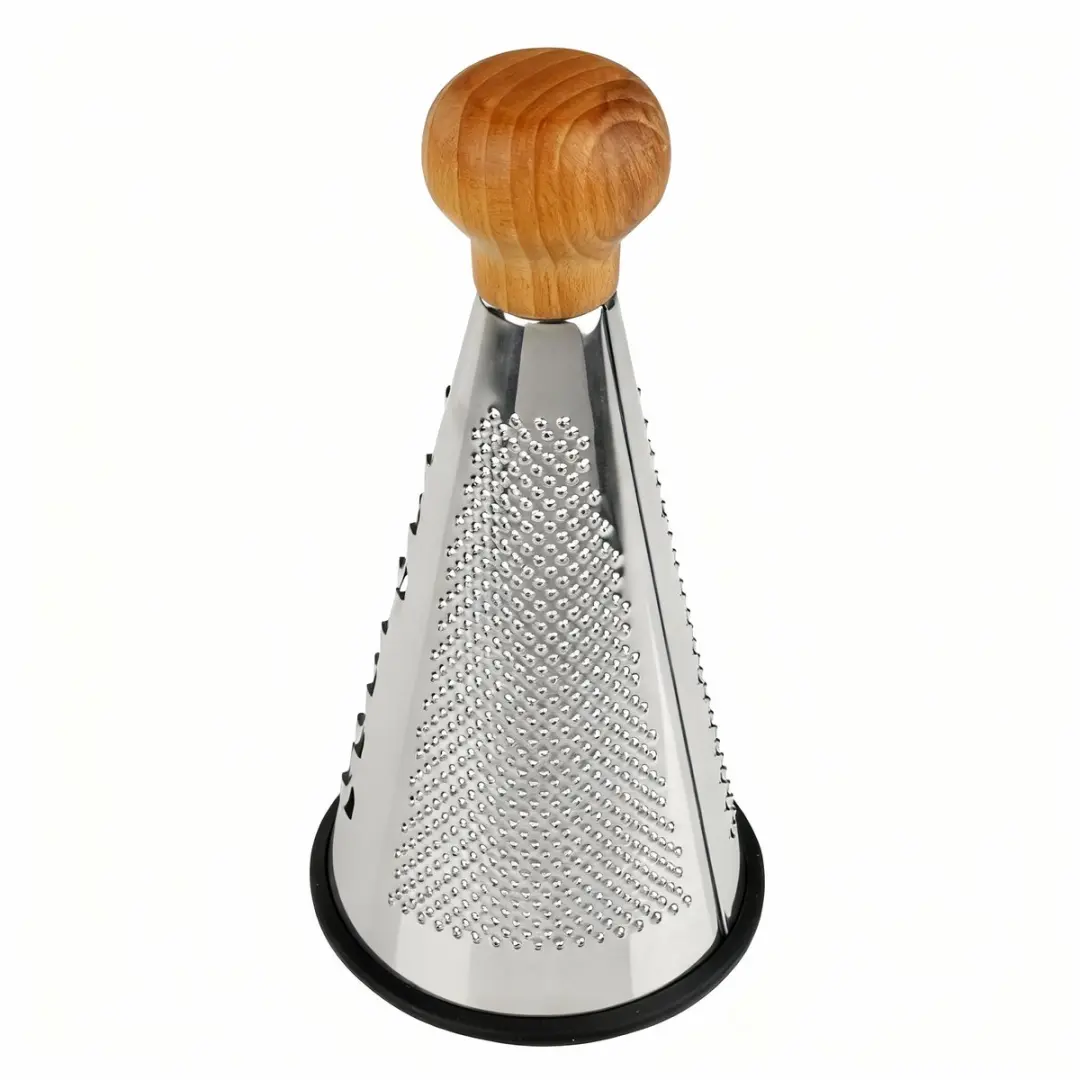 Fackelmann Nature Groente- en Kaasschaaf 24,5cm - Conisch - Grijs