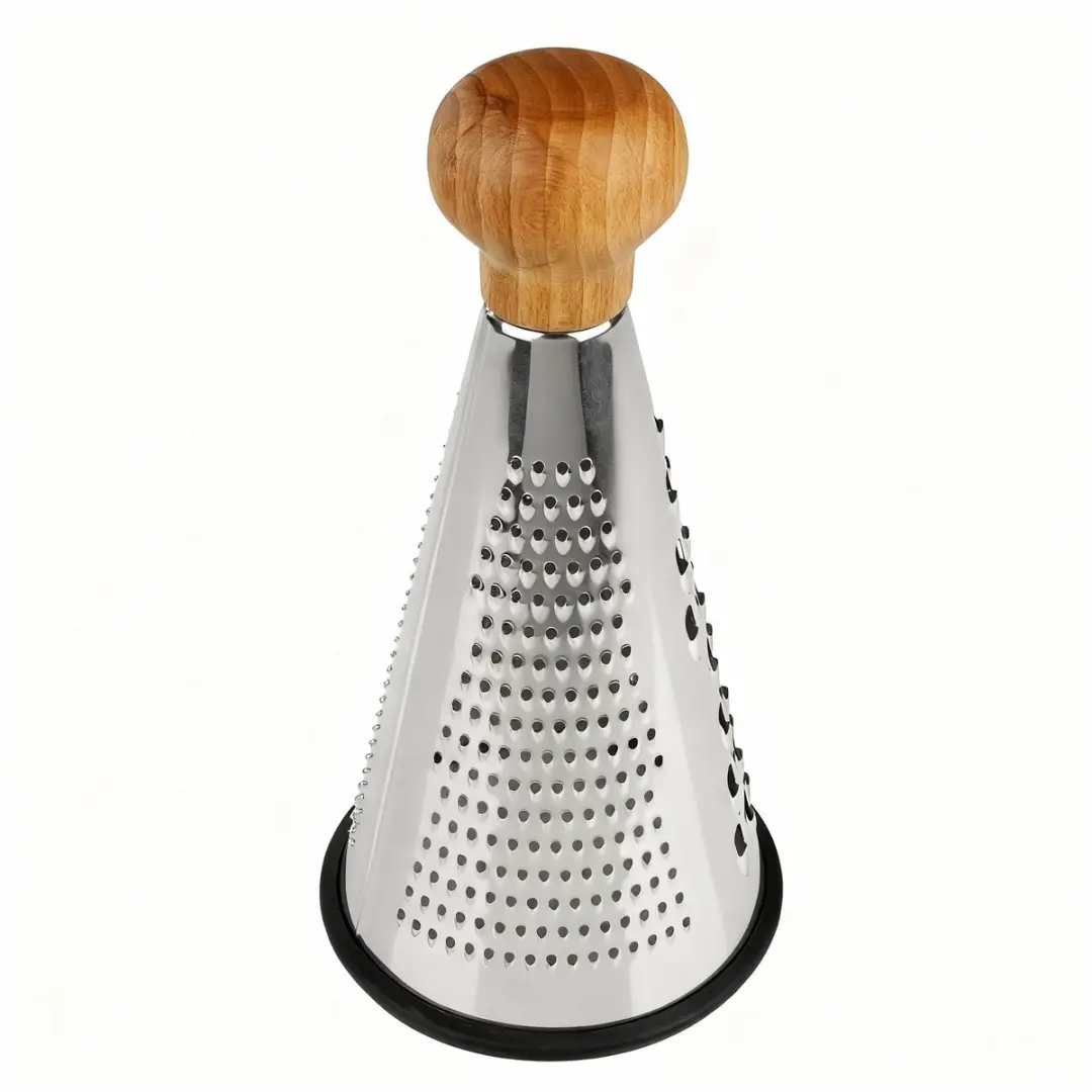 Fackelmann Nature Groente- en Kaasschaaf 24,5cm - Conisch - Grijs