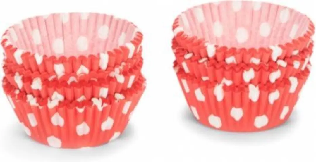 Patisse Cupcakevormen 3cm Rood/Wit