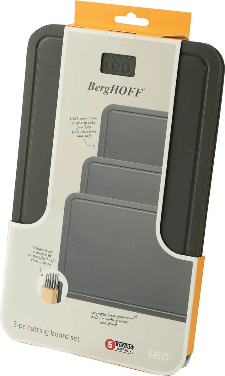 BergHOFF LEO 3-delige Snijplanken Legacy - Grijs