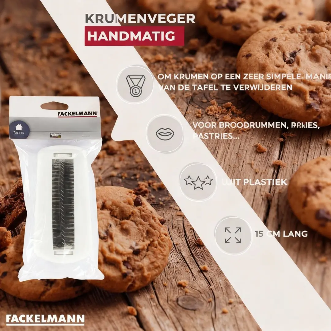 Fackelmann Tecno Kruimelblikjes Set - 2 Stuks - Wit