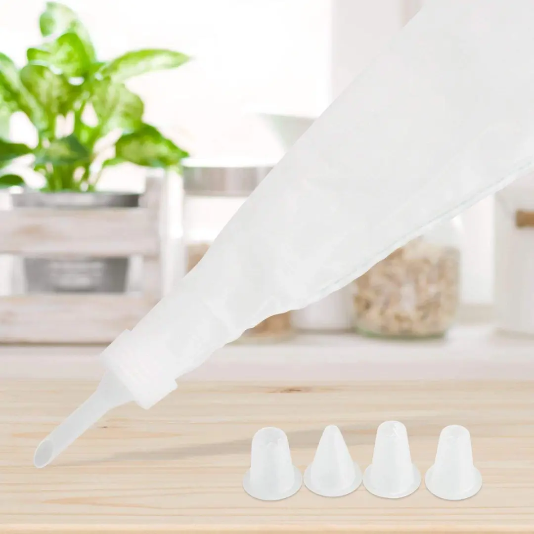 Zenker Smart Pastry Spuitzak 28cm - 5 Mondjes - Transparant