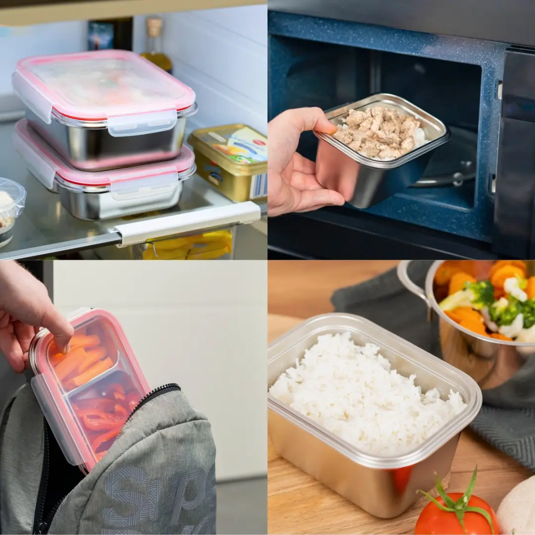 Westmark Roestvrijstalen Lunchbox 1000ml - BPA-vrij - Zilver - afbeelding 6 van 6