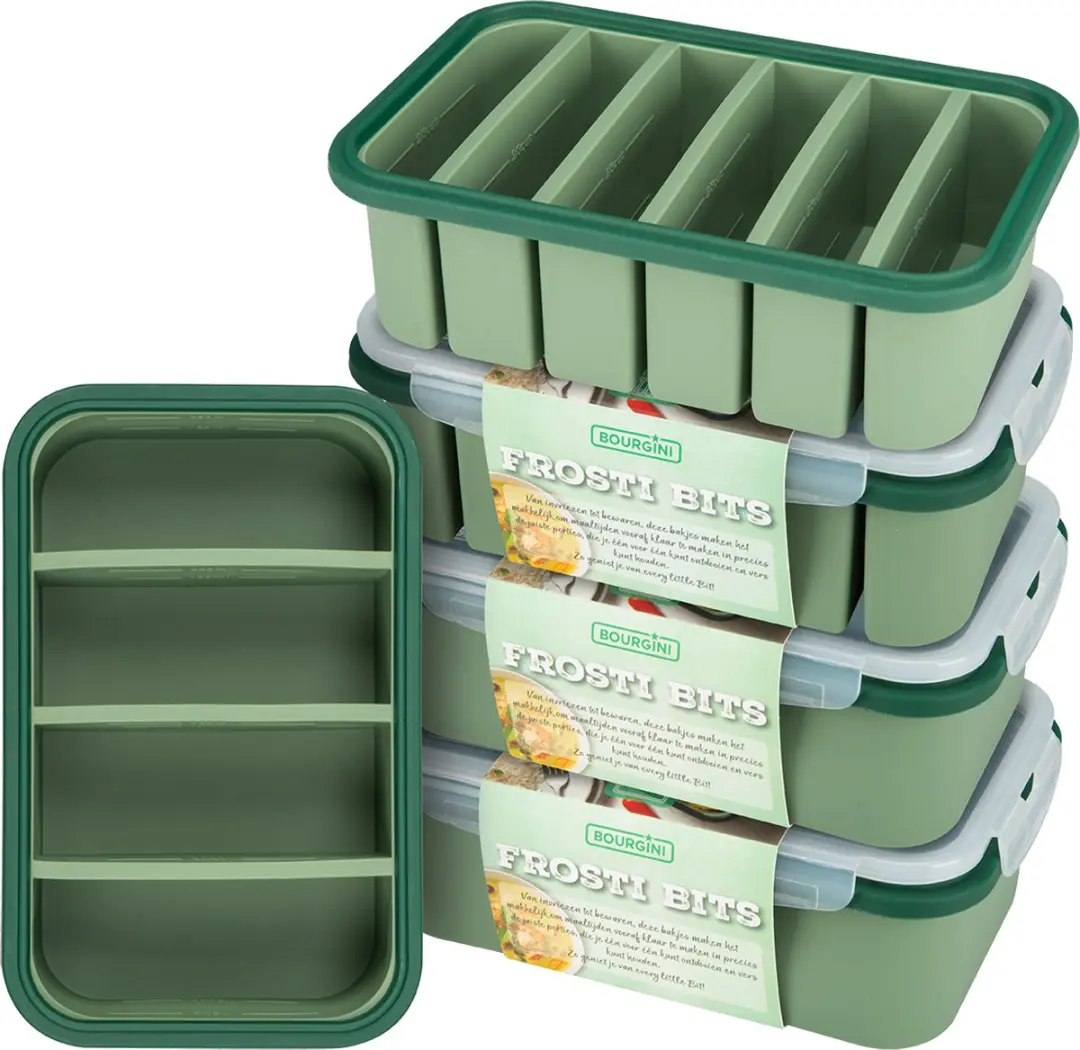 Bourgini Frosti Bits Siliconen Meal Prep Bakjes