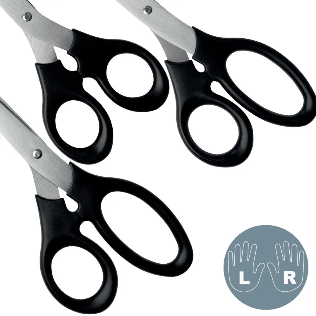 Leitz Roestvrijstalen Scharenset 165/185/200mm - 3 Stuks - Zwart