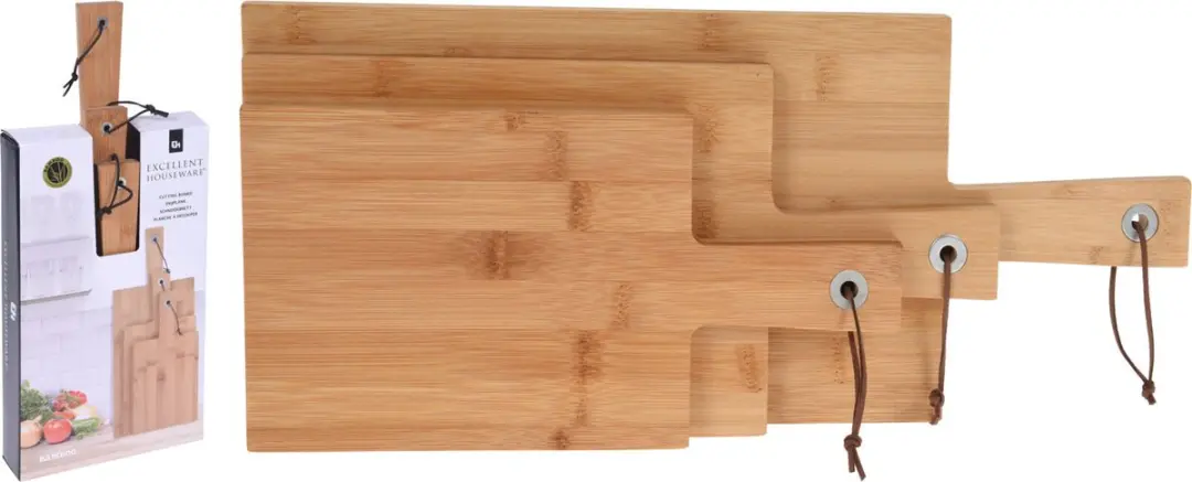 Excellent Houseware Bamboe Snijplanken - 6 Stuks
