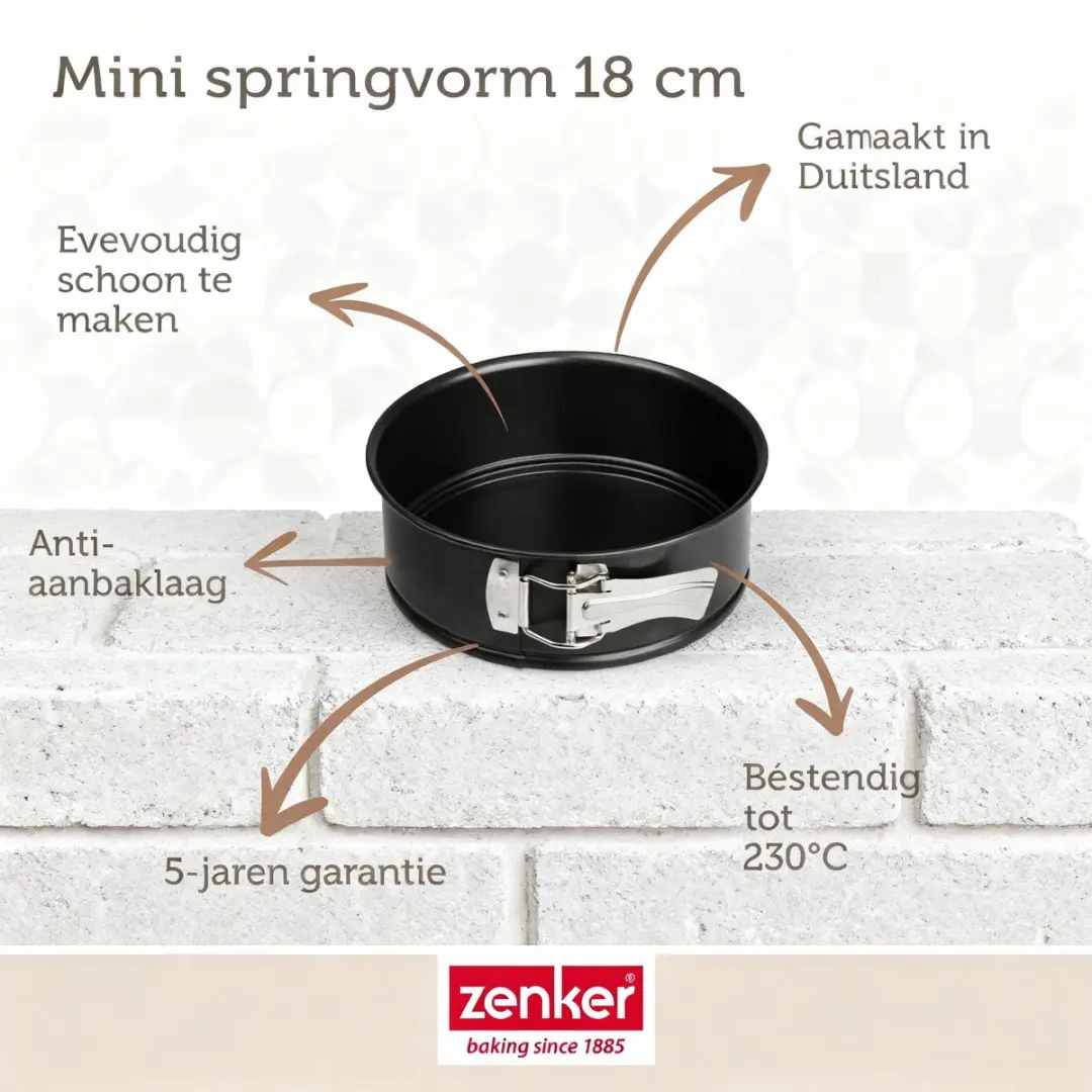 Zenker Special Mini Springvorm 18cm - Zwart