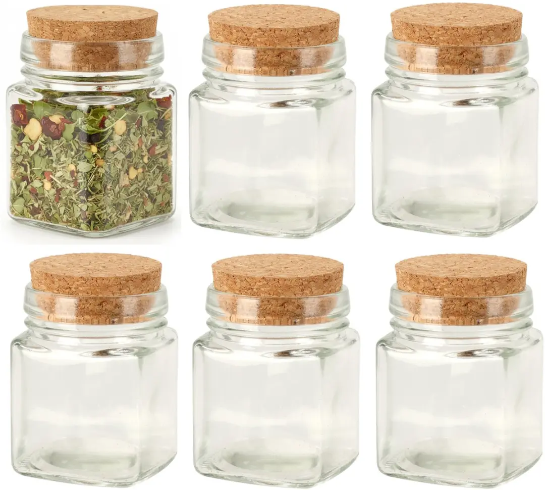 Excellent Houseware Kruidenpotjes Glas 160ml