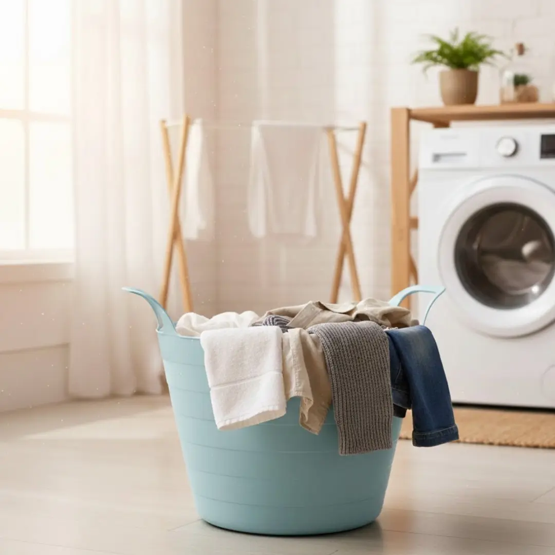 Excellent Houseware Flexibele Wasmand 30L - 3 Stuks Blauw