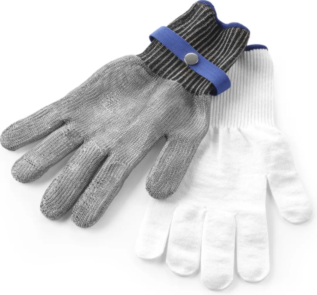 HENDI Snijbestendige Handschoenen Medium - Roestvast Staal/HPPE 305mm - Set van 2