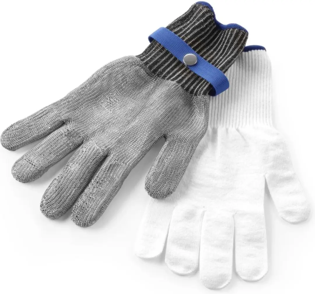 HENDI Snijbestendige Handschoenen Medium - Roestvast Staal/HPPE 305mm - Set van 2