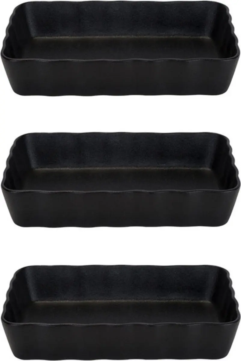 Cosy&Trendy Ovenschaal 1,5L - 3 Stuks - Zwart