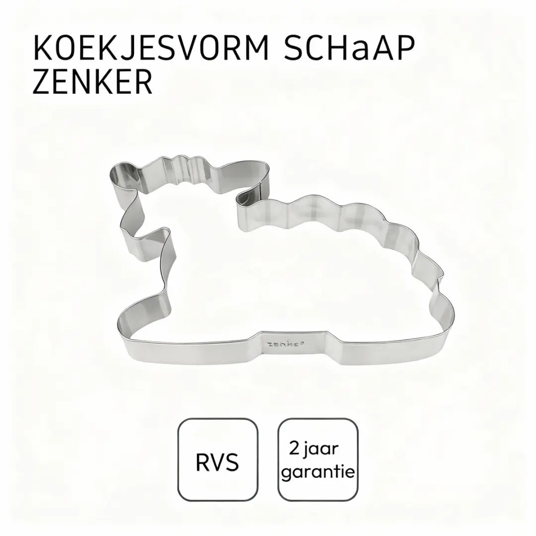 Zenker Paas Uitsstekerschaap Lammetjesvorm - Grijs