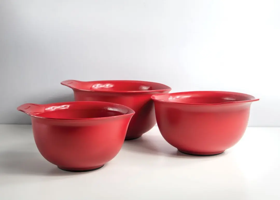 KitchenAid Mengkommen 3 Stuks - Roestvrij Staal - Koninklijk Rood