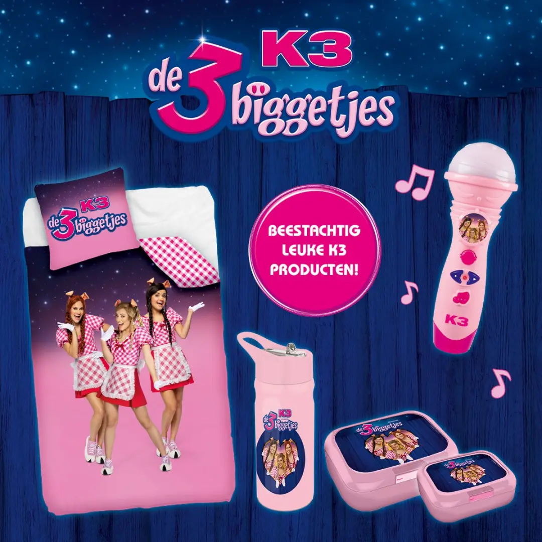K3 Vershouddoos De 3 Biggetjes Roze - 0.42L