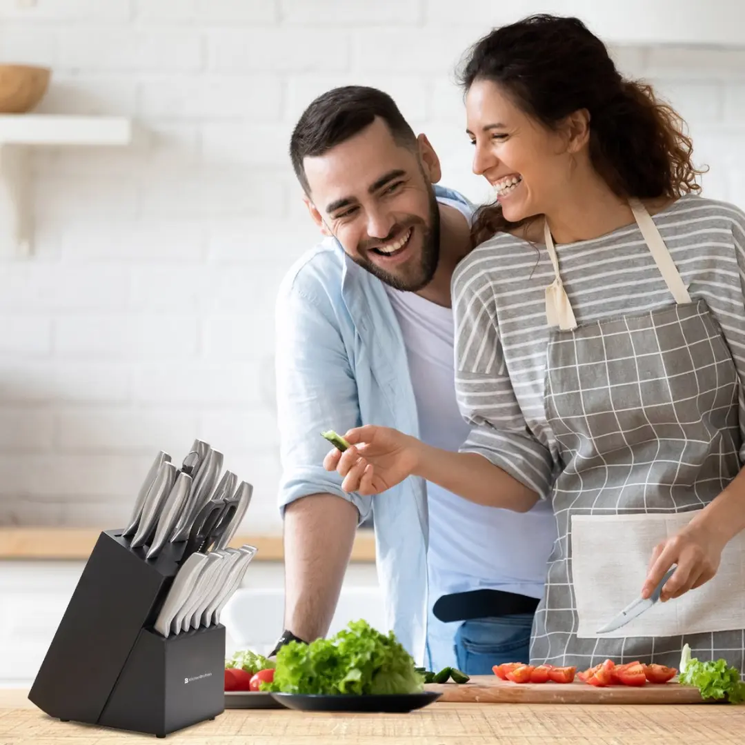 KitchenBrothers KB690 Messenset 16-delig - Zwart - afbeelding 6 van 6