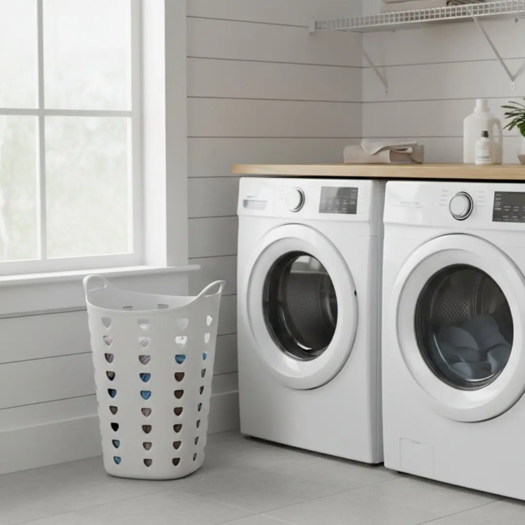 Excellent Houseware Flexibele Wasmand 60L - Beige