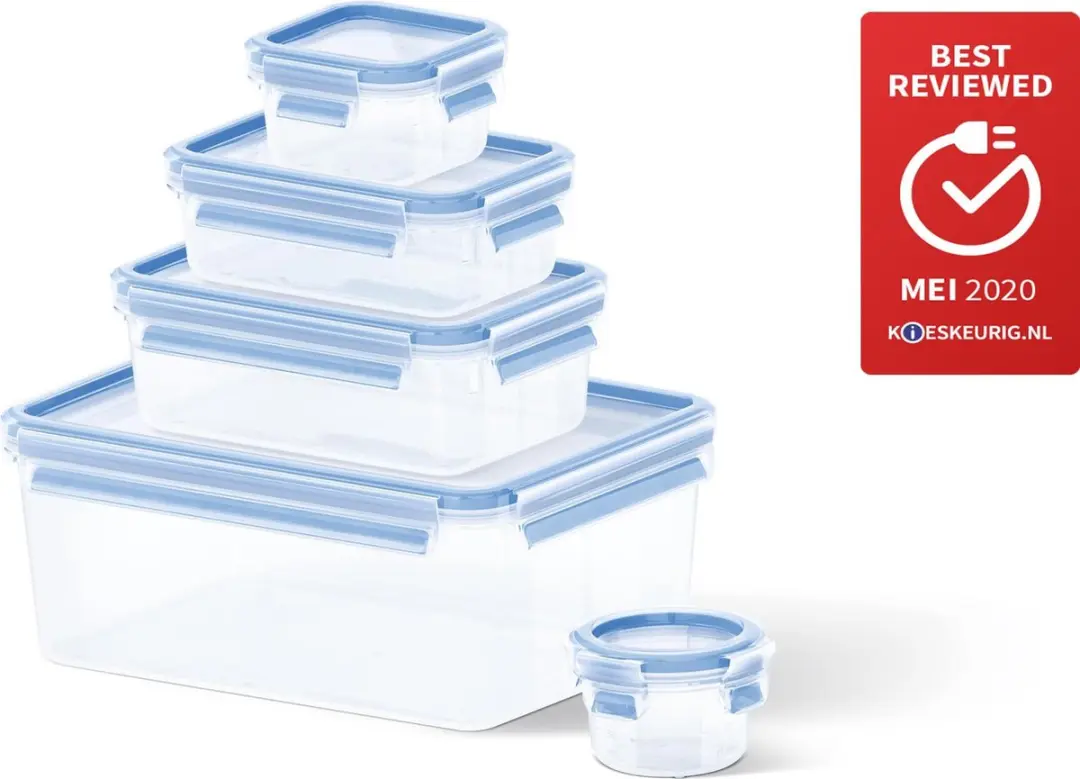 Tefal MasterSeal Fresh K3029012 Vershouddoos - 5,65L - 3-delig - Transparant/Blauw